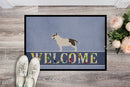 Bull Terrier Welcome Doormat Indoor Outdoor 18H X 27W Front Door Mat Rugs for Entryway, Non Slip Washable