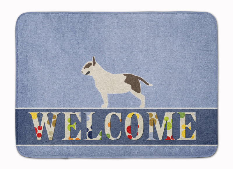 Bull Terrier Welcome Machine Washable Memory Foam Mat BB5582RUG