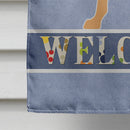 Fila Brasileiro Welcome House Flag 28x40 Porch Sleeve Pole Decorative Outside Yard Banner Artwork Wall Hanging, Polyester
