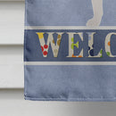 Siberian Husky Welcome House Flag 28x40 Porch Sleeve Pole Decorative Outside Yard Banner Artwork Wall Hanging, Polyester