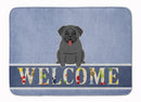 Pug Black Welcome Memory Foam Kitchen Mat Machine Washable Anti-Fatigue Cushion Comfort Bath or Kitchen Rug