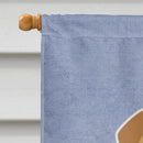 Pug Brown Welcome House Flag 28x40 Porch Sleeve Pole Decorative Outside Yard Banner Artwork Wall Hanging, Polyester