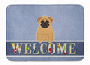 Pug Brown Welcome Memory Foam Kitchen Mat Machine Washable Anti-Fatigue Cushion Comfort Bath or Kitchen Rug