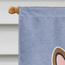 French Bulldog Brown Welcome House Flag 28x40 Porch Sleeve Pole Decorative Outside Yard Banner Artwork Wall Hanging, Polyester