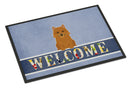 Norwich Terrier Welcome Doormat Indoor Outdoor 18H X 27W Front Door Mat Rugs for Entryway, Non Slip Washable