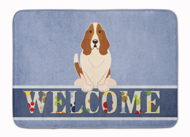 Basset Hound Welcome Machine Washable Memory Foam Mat BB5602RUG