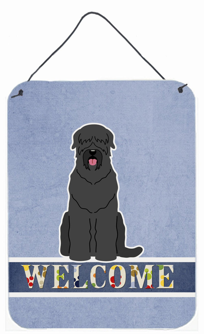 Black Russian Terrier Welcome Wall or Door Hanging Prints BB5607DS1216