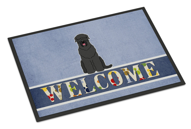 Black Russian Terrier Welcome Doormat - 18x27 Decorative Floor Mat – Indoor/Outdoor Rug with Artistic Flair BB5607MAT