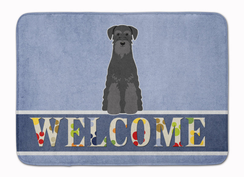 Standard Schnauzer Black Welcome Machine Washable Memory Foam Mat BB5613RUG