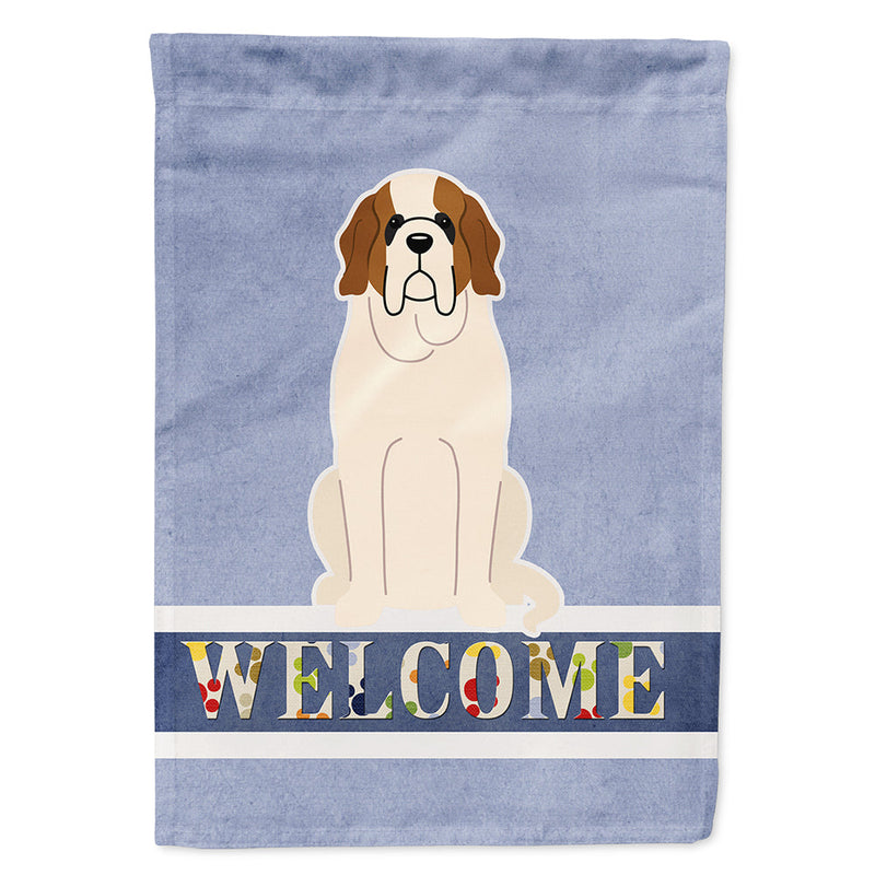 Saint Bernard Welcome Flag Canvas House Size BB5616CHF