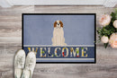 Saint Bernard Welcome Doormat Indoor Outdoor 18H X 27W Front Door Mat Rugs for Entryway, Non Slip Washable