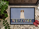 Saint Bernard Welcome Doormat Indoor Outdoor 18H X 27W Front Door Mat Rugs for Entryway, Non Slip Washable