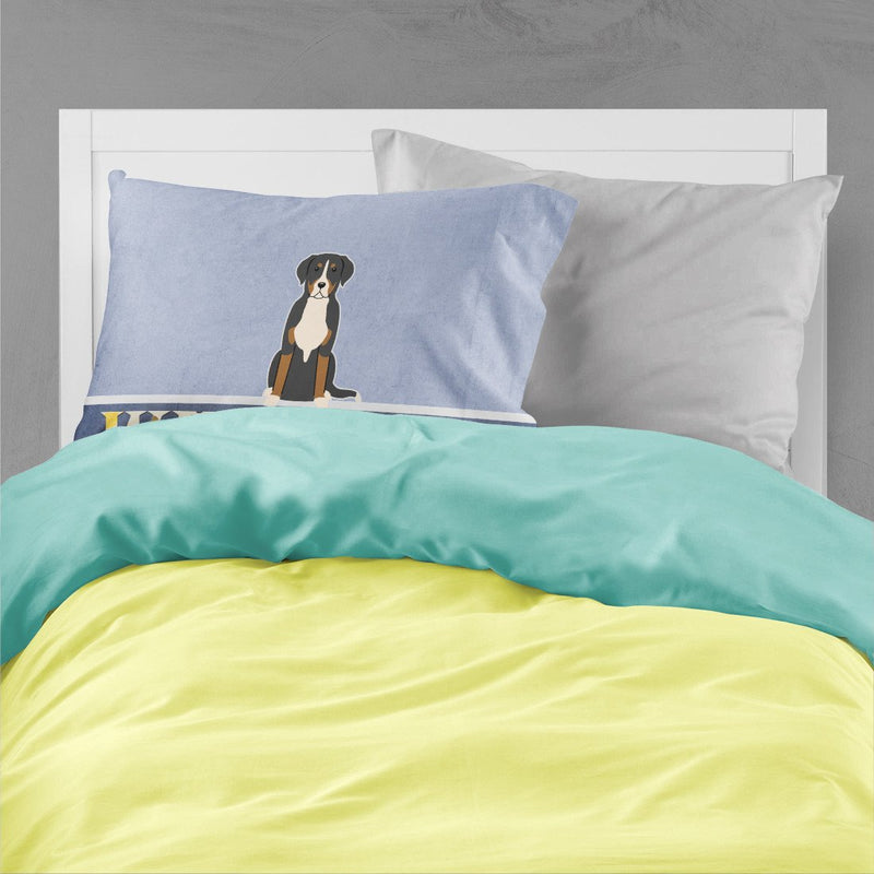 Greater Swiss Mountain Dog Welcome Fabric Standard Pillowcase BB5618PILLOWCASE