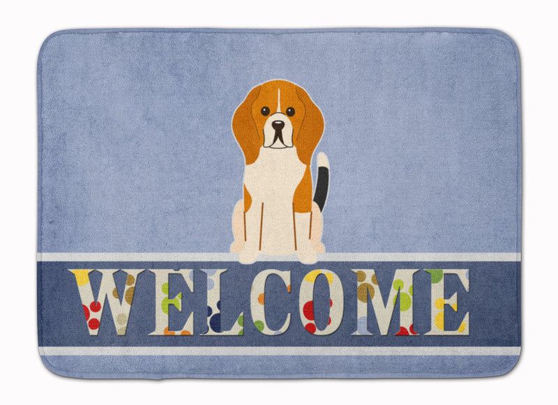 Beagle Tricolor Welcome Machine Washable Memory Foam Mat BB5621RUG