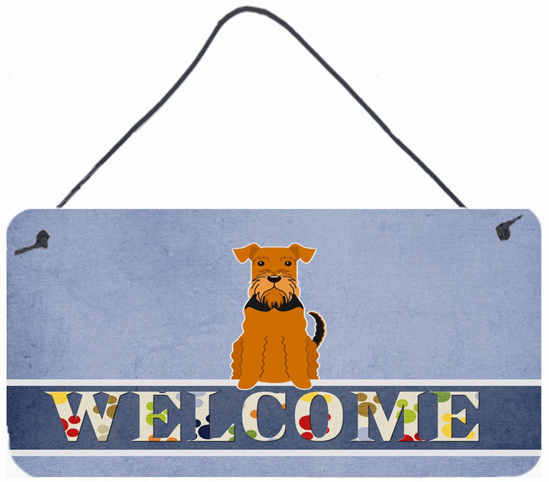 Airedale Welcome Wall or Door Hanging Prints BB5622DS812