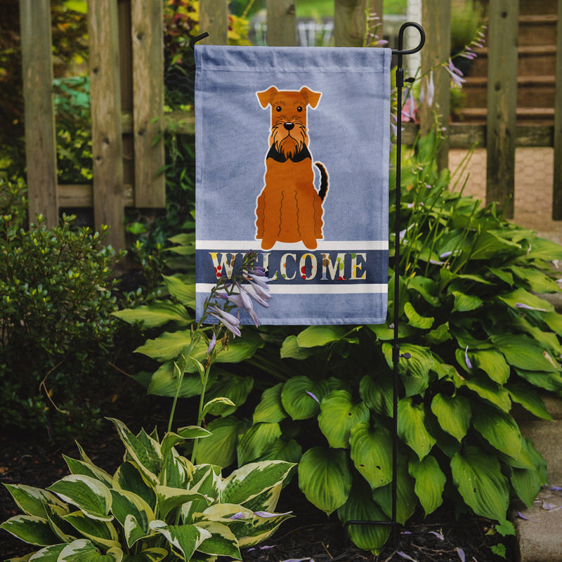 Airedale Welcome Flag Garden Size BB5622GF