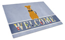 Airedale Welcome Glass Cutting Boards – Durable, Decorative Kitchen Art Large BB5622LCB
