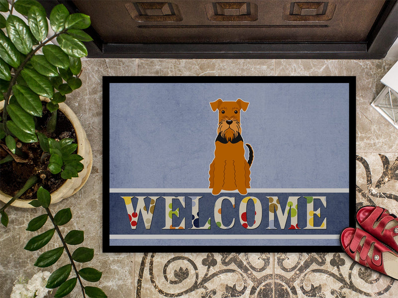 Airedale Welcome Indoor or Outdoor Mat 18x27 BB5622MAT