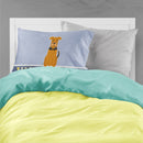 Airedale Welcome Fabric Standard Pillowcase – Artistic Decorative Front, White Back BB5622PILLOWCASE