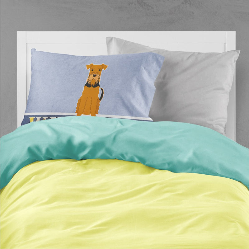 Airedale Welcome Fabric Standard Pillowcase BB5622PILLOWCASE