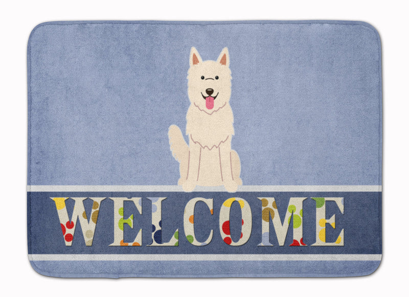 White German Shepherd Welcome Machine Washable Memory Foam Mat BB5626RUG