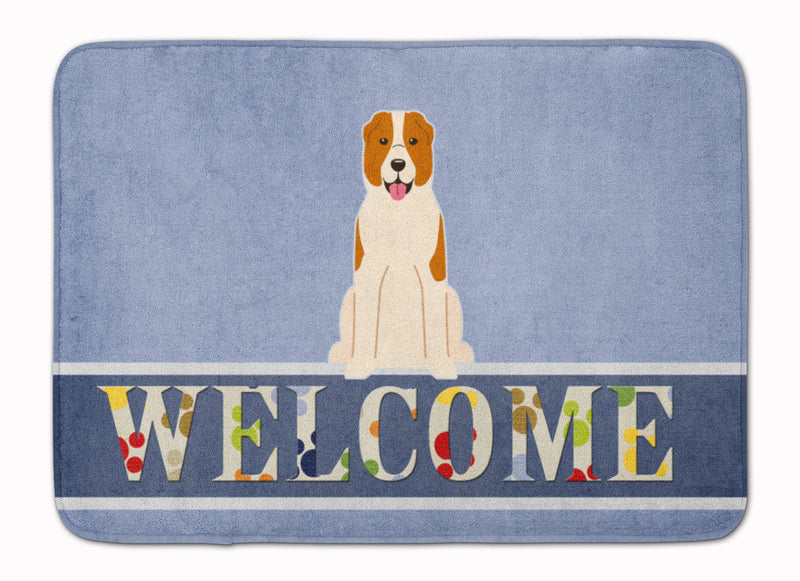 Central Asian Shepherd Dog Welcome Machine Washable Memory Foam Mat BB5630RUG