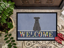 Miniature Schnauzer Black Welcome Doormat Indoor Outdoor 18H X 27W Front Door Mat Rugs for Entryway, Non Slip Washable