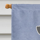 Miniature Schnauzer Salt and Pepper Welcome House Flag 28x40 Porch Sleeve Pole Decorative Outside Yard Banner Artwork Wall Hanging, Polyester