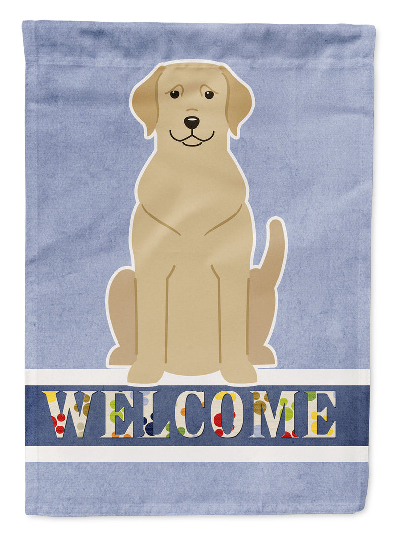 Yellow Labrador Welcome Flag Canvas House Size BB5636CHF