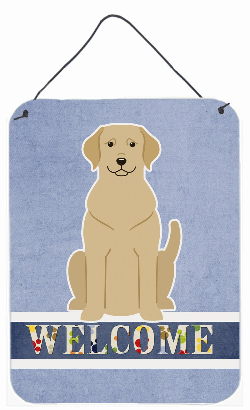 Yellow Labrador Welcome Wall or Door Hanging Prints BB5636DS1216