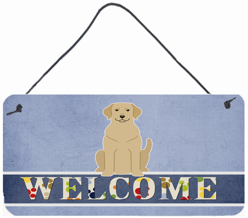 Yellow Labrador Welcome Wall or Door Hanging Prints BB5636DS812