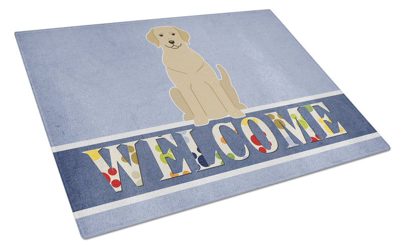 Yellow Labrador Welcome Glass Cutting Board Large BB5636LCB