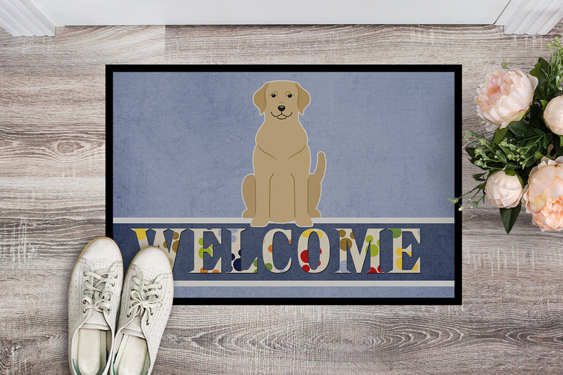 Yellow Labrador Welcome Indoor or Outdoor Mat 18x27 BB5636MAT