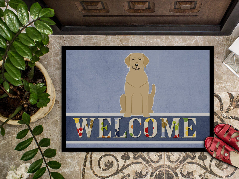 Yellow Labrador Welcome Indoor or Outdoor Mat 18x27 BB5636MAT