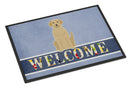 Yellow Labrador Welcome Doormat Indoor Outdoor 18H X 27W Front Door Mat Rugs for Entryway, Non Slip Washable