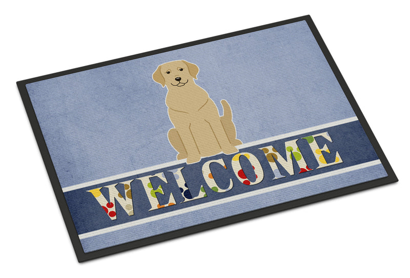 Yellow Labrador Welcome Indoor or Outdoor Mat 18x27 BB5636MAT