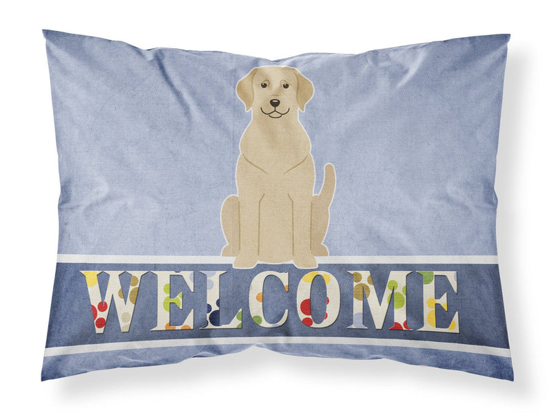 Yellow Labrador Welcome Fabric Standard Pillowcase BB5636PILLOWCASE