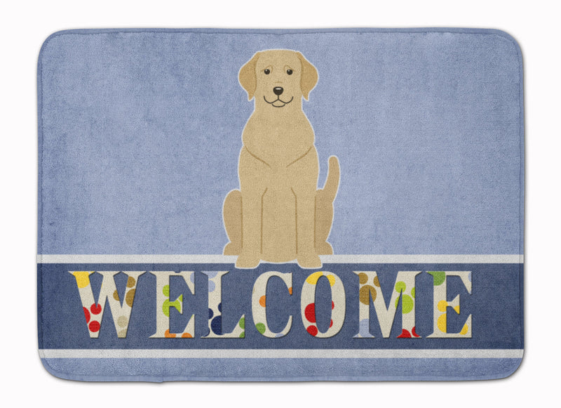 Yellow Labrador Welcome Machine Washable Memory Foam Mat BB5636RUG