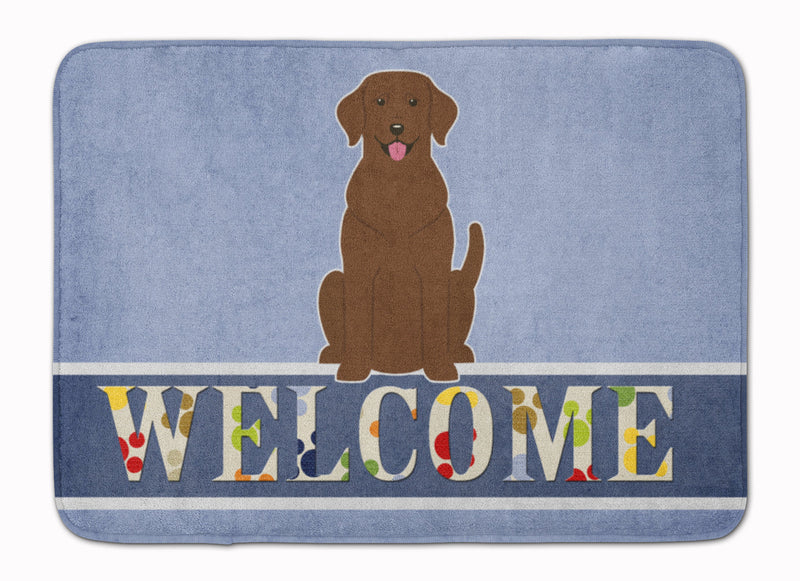 Chocolate Labrador Welcome Machine Washable Memory Foam Mat BB5637RUG