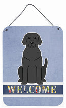 Black Labrador Welcome Wall or Door Hanging Prints BB5638DS1216
