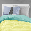 Black Labrador Welcome Fabric Standard Pillowcase – Artistic Decorative Front, White Back BB5638PILLOWCASE