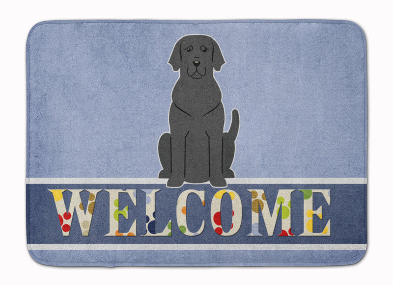 Black Labrador Welcome Machine Washable Memory Foam Mat BB5638RUG