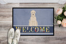 Soft Coated Wheaten Terrier Welcome Doormat Indoor Outdoor 18H X 27W Front Door Mat Rugs for Entryway, Non Slip Washable