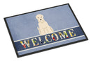 Soft Coated Wheaten Terrier Welcome Doormat Indoor Outdoor 18H X 27W Front Door Mat Rugs for Entryway, Non Slip Washable