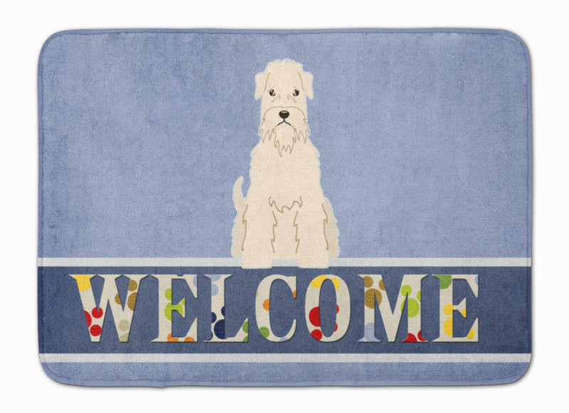 Soft Coated Wheaten Terrier Welcome Machine Washable Memory Foam Mat BB5642RUG