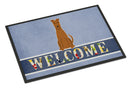 Irish Terrier Welcome Doormat Indoor Outdoor 18H X 27W Front Door Mat Rugs for Entryway, Non Slip Washable