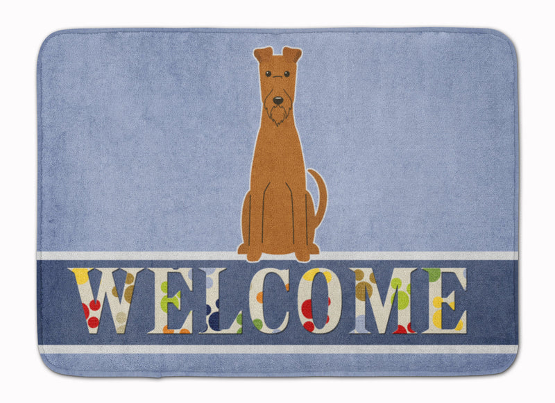 Irish Terrier Welcome Machine Washable Memory Foam Mat BB5643RUG