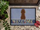 Irish Water Spaniel Welcome Doormat Indoor Outdoor 18H X 27W Front Door Mat Rugs for Entryway, Non Slip Washable