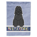 Bouvier des Flandres Welcome House Flag 28x40 Porch Sleeve Pole Decorative Outside Yard Banner Artwork Wall Hanging, Polyester