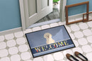 Bichon Frise Welcome Doormat Indoor Outdoor 18H X 27W Front Door Mat Rugs for Entryway, Non Slip Washable